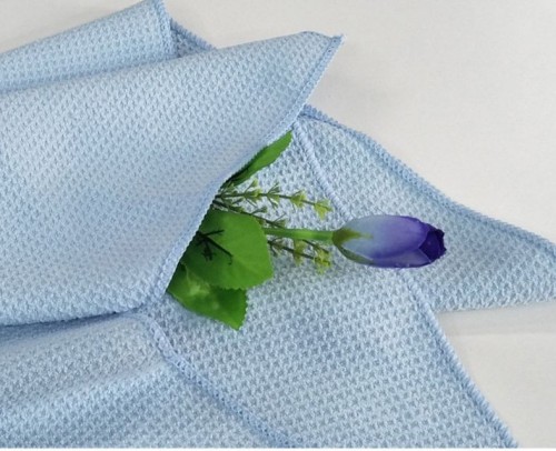 Microfiber Waffle Weave Dish Cloth For Car Detailing And Kitchen Clean