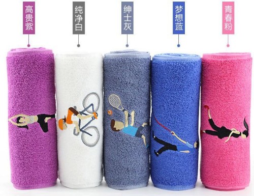 Cotton Embroidery Sports Towels