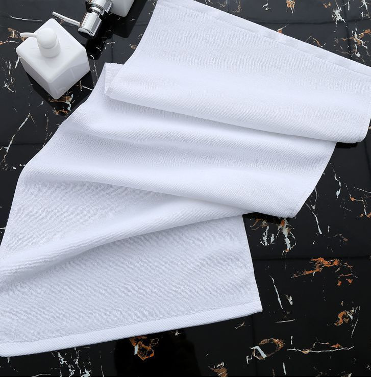 100% Cotton Satin Border Terry Face Towels 33*33CM 60G