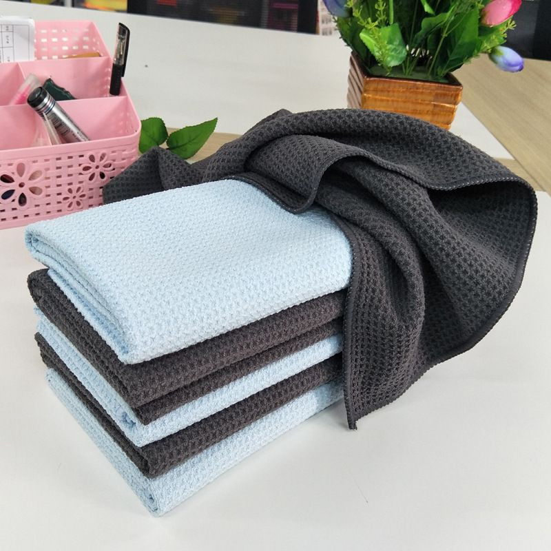 Microfiber Waffle Weave Dish Cloth For Car Detailing And Kitchen Clean