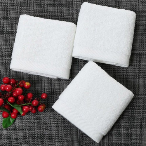 100% Cotton Plain Weave Terry Face Towels 33*33CM 61G