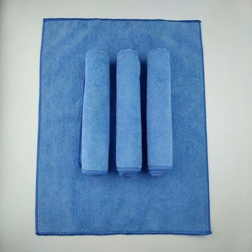 Blue Color Microfibre Towels For Multi Purpose Use Fresh Goods