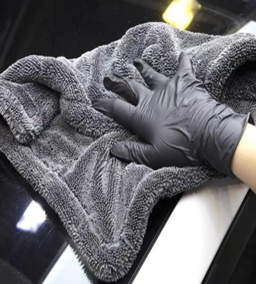 Microfiber Twisted Yarn Loop Pile Detailing Towels