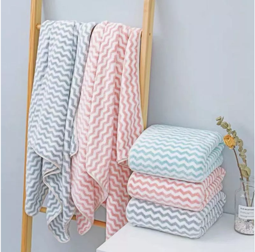 Coral Fleece Bath Towels