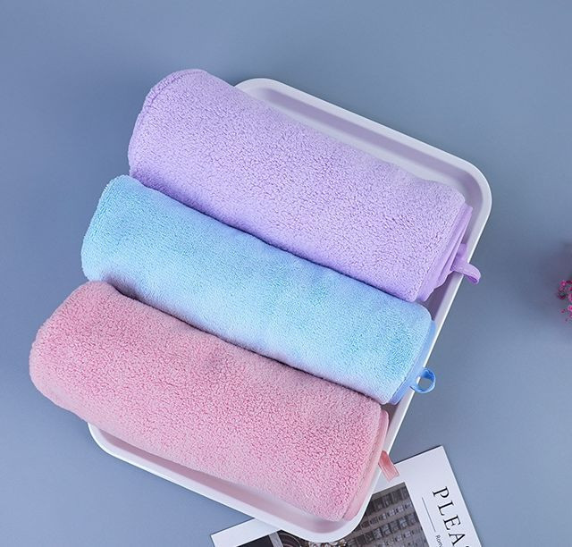 Microfiber Coral Fleece Hair Warp Towels Turban For Beauty And Salon