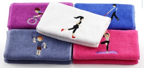 Cotton Embroidery Sports Towels