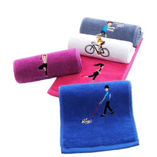 Cotton Embroidery Sports Towels
