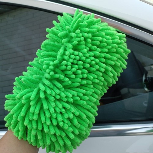 Microfiber Chenille Car Wash Foam Sponge Pad With Elastic Band