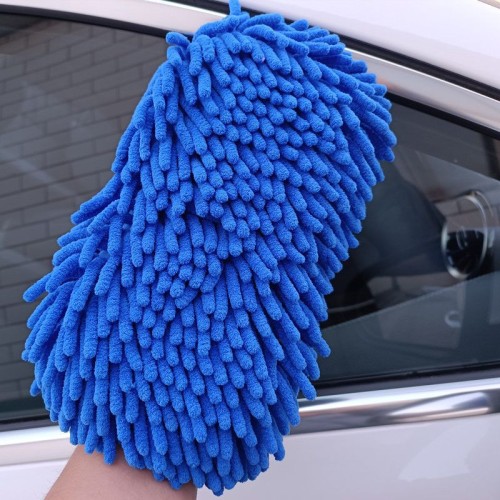 Microfiber Chenille Car Wash Foam Sponge Pad With Elastic Band