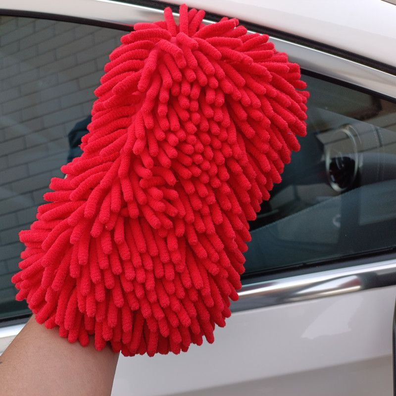 Microfiber Chenille Car Wash Foam Sponge Pad With Elastic Band