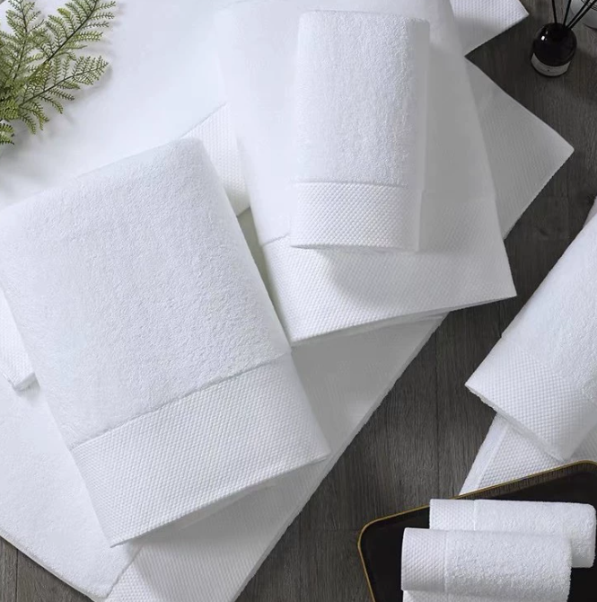 100% Cotton Satin Border Terry Hand Towels 35*75CM 150G