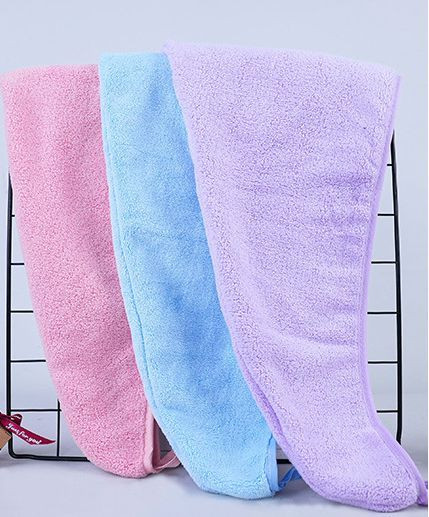 Microfiber Coral Fleece Hair Warp Towels Turban For Beauty And Salon