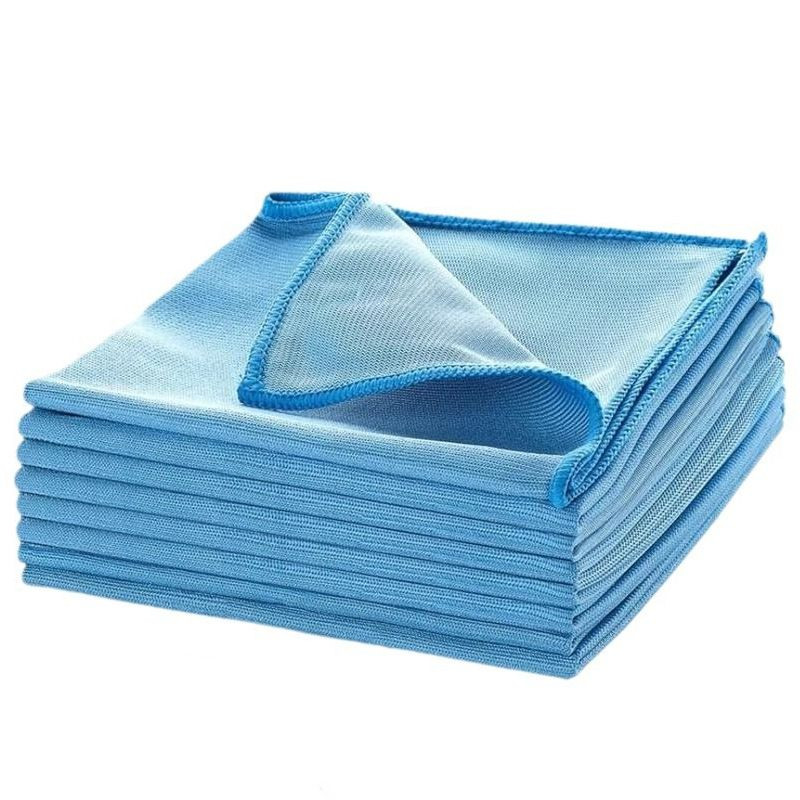 Blue Color Microfibr Glass Cloth For Cleaning Fresh Goods